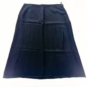 Lafayette 148 Seam Pleated Black Pencil Skirt Size 14